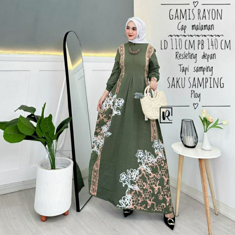 maw_arbatik GAMIS BATIK CAP/GAMIS CAP MALAMAN/GAMIS DEWASA