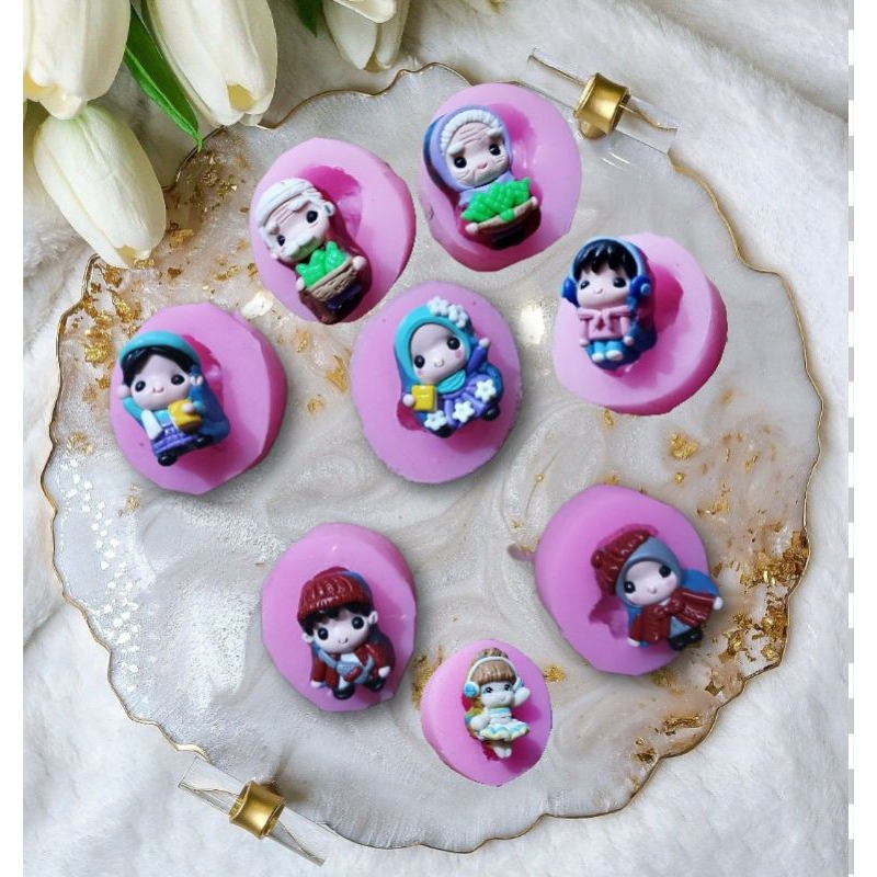 cetakan coklat karakter muslim , princess , girls [per 1 pcs ]