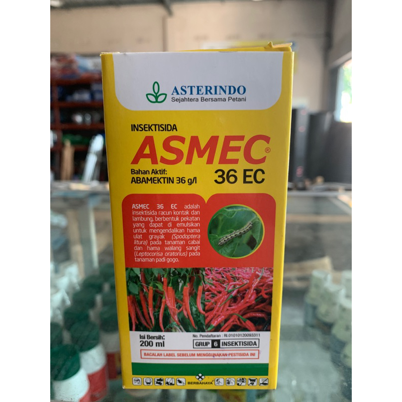 Insektisida ASMEC 36 EC kemasan 200ml berhadiah kaos bahan aktif abamektin 36g/l