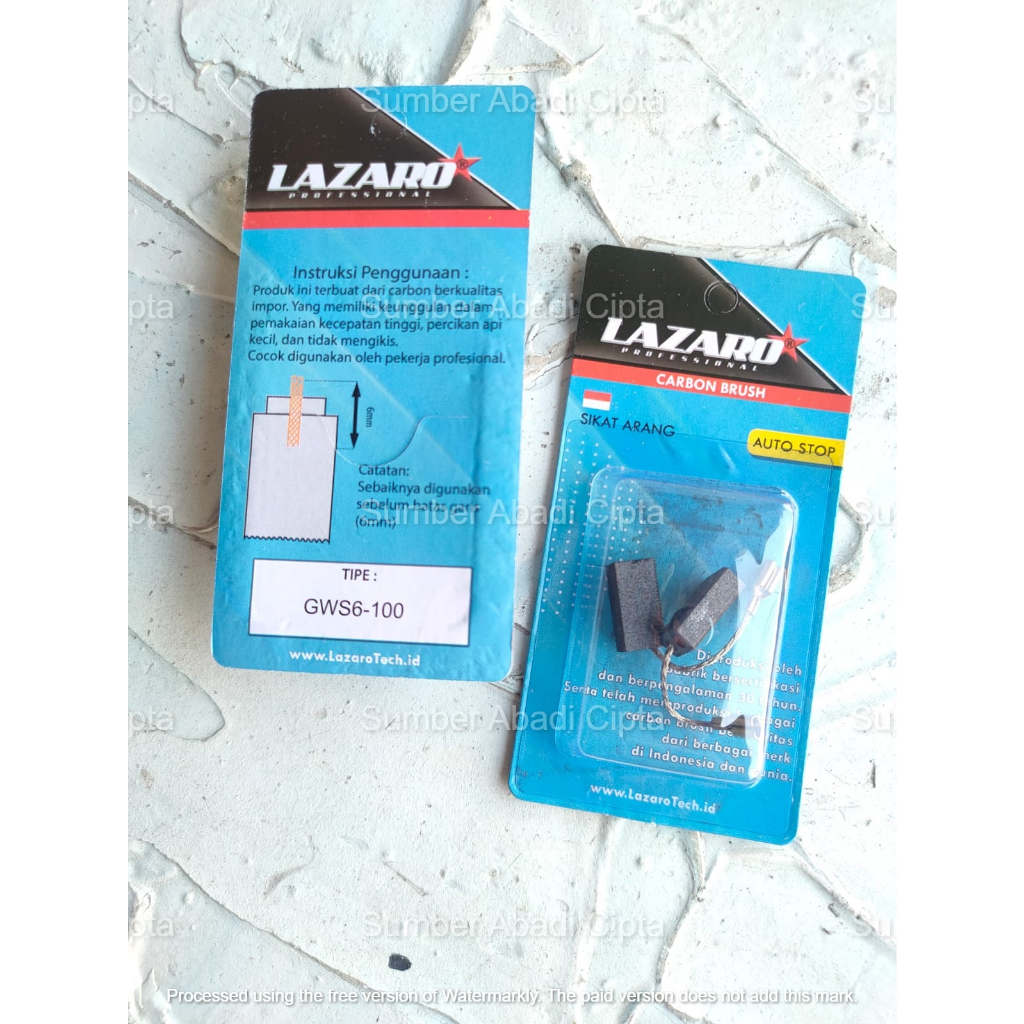 LAZARO CB6100 Carbon Brush Arang Kul CB Auto Stop GWS 6100 060 5100