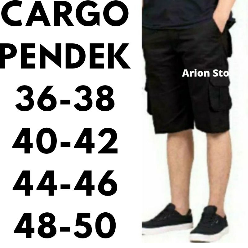 Celana Cargo Pria Pendek Jumbo/Cargo Jumbo/Celana Cargo Big Size/ Bahan Slimfit Melar/Kualitas Impor