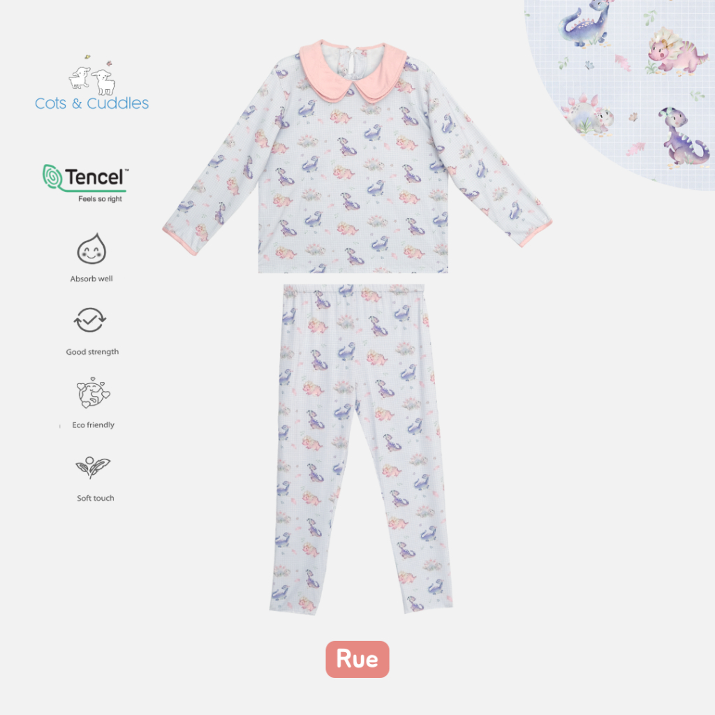 Cots &amp; Cuddles -  Possie Nightwear Kerah Dino Roar  Series