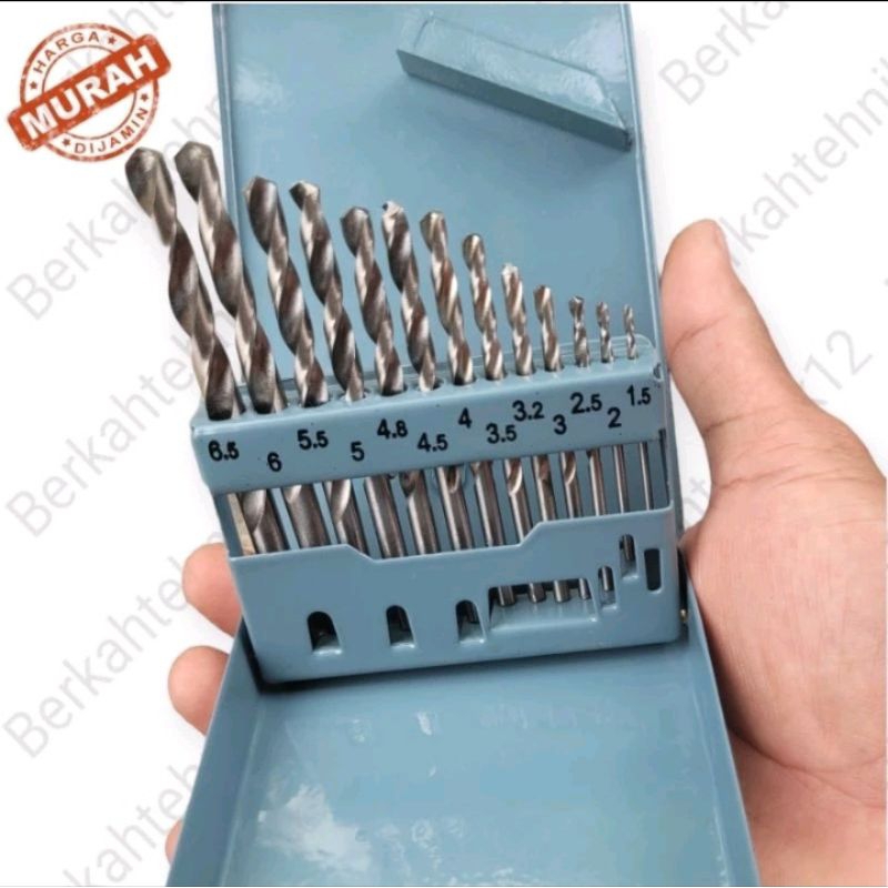 Mata bor besi set 13pcs HSS fujiyama drill bits mata bor ukuran