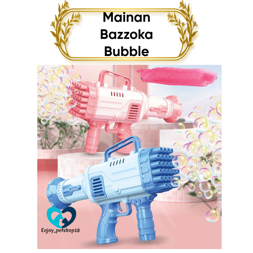 Mainan Bubble Bazooka Rocket Launcher/Mainan Anak Gelembung Busa