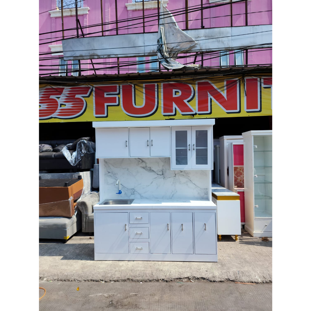 RAK SAYUR 4 PINTU/RAK SAYUR WASTAFEL/RAK SAYUR MINIMALIS