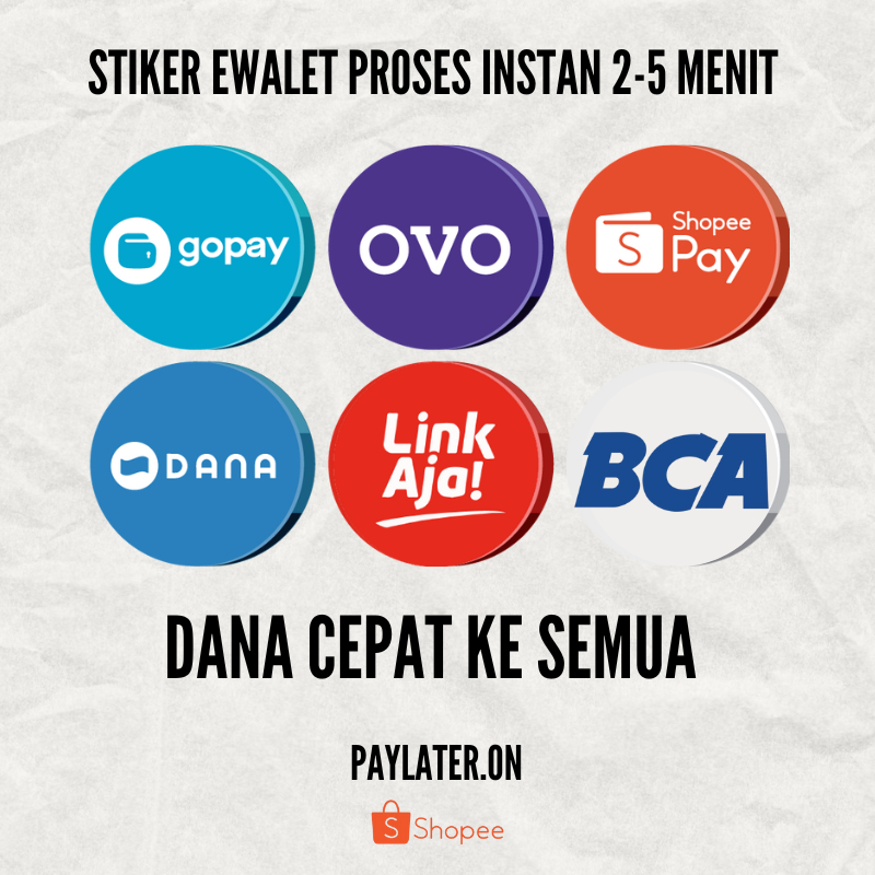 Stiker ISI SLD0 e wallet OVO/DANA/GOPAY TANPA RIBET SP ON