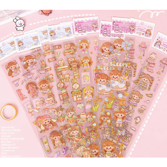 

FAMILY TOYS - STICKER ANAK PANJANG MODEL ACAK LUCU / STICKER PANJANG TRANSPARANT MOMO CUTE