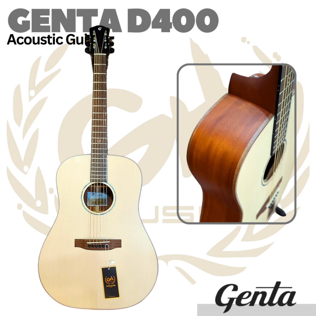 GENTA D400 Acoustic Guitar | Gitar Akustik
