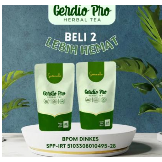 2 BOX HEMAT Teh Gerdio HERBAL ASAM LAMBUNG PRO 100% Untuk Asam Lambung , Gerd , Original Teh Herbal