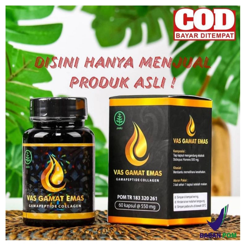 VAS GAMAT EMAS COLLAGEN PROMO SPESIAL (BISA COD) BELI 2 GRATIS 1 ISI 30 KAPSUL ORIGINAL PEMUTIH