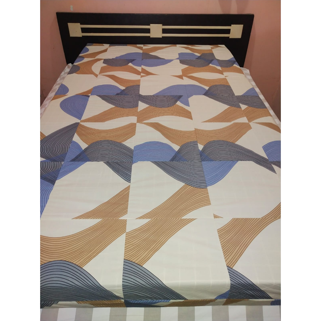 Zoyands Sprei Risleting Sarung Kasur Bahan Perca My Love Ukuran 120X200