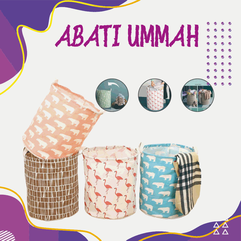Keranjang Baju Laundry Bag Motif Karakter