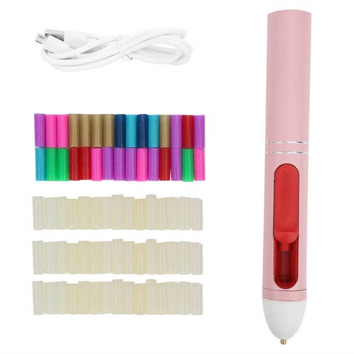 

Pena Lem Tembak / Hot Glue Pen Usb Rechargeable Battery / Alat Lem Diy Craft / Glue Gun Diy Set