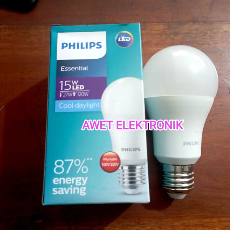 lampu bohlam led essential philips 15W 15watt