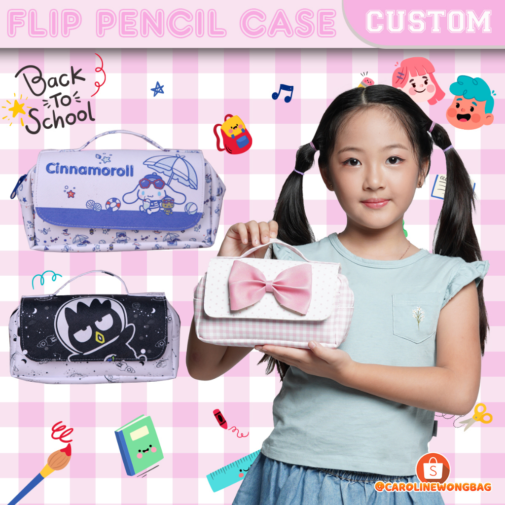 

TAS TEMPAT ALAT TULIS ( CUSTOM SATUAN ) FLIP PENCIL CASE PREMIUM
