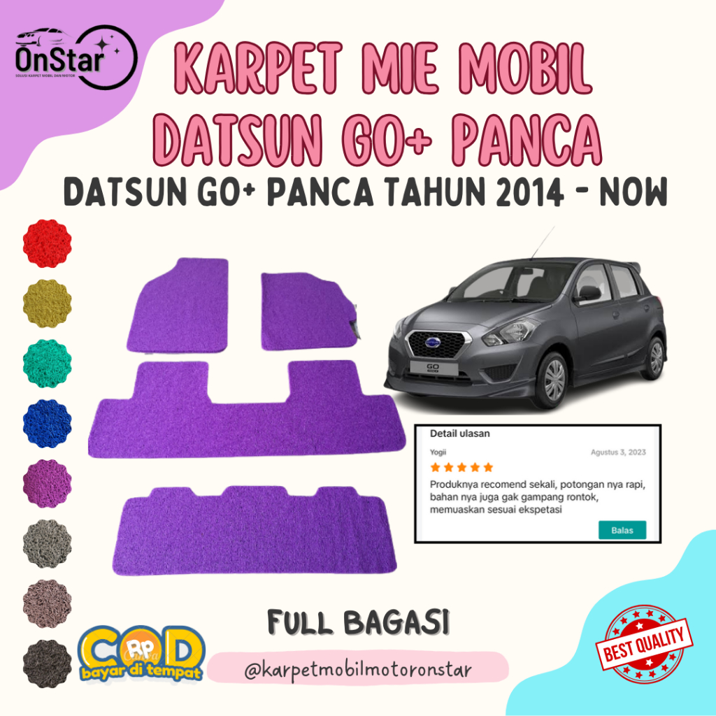 KARPET MOBIL MIE DATSUN GO PANCA / GO+ PLUS PANCA
