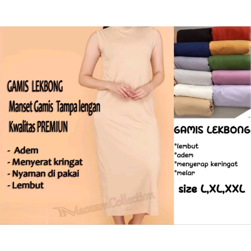 MANSET GAMIS TANPA LENGAN / INNER GAMIS TANPA LENGAN / GAMIS TANPA LENGAN / GAMIS KENSI/