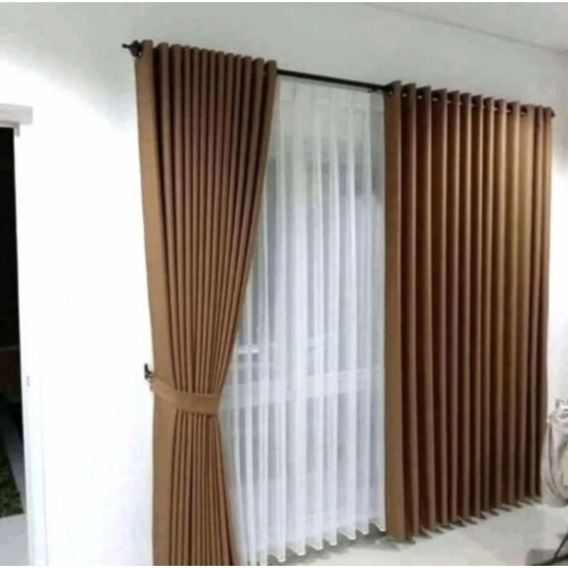 gorden jendela panjang 4 meter hordeng model ring tirai blackout tebal hordeng lebar jumbo 3 meter