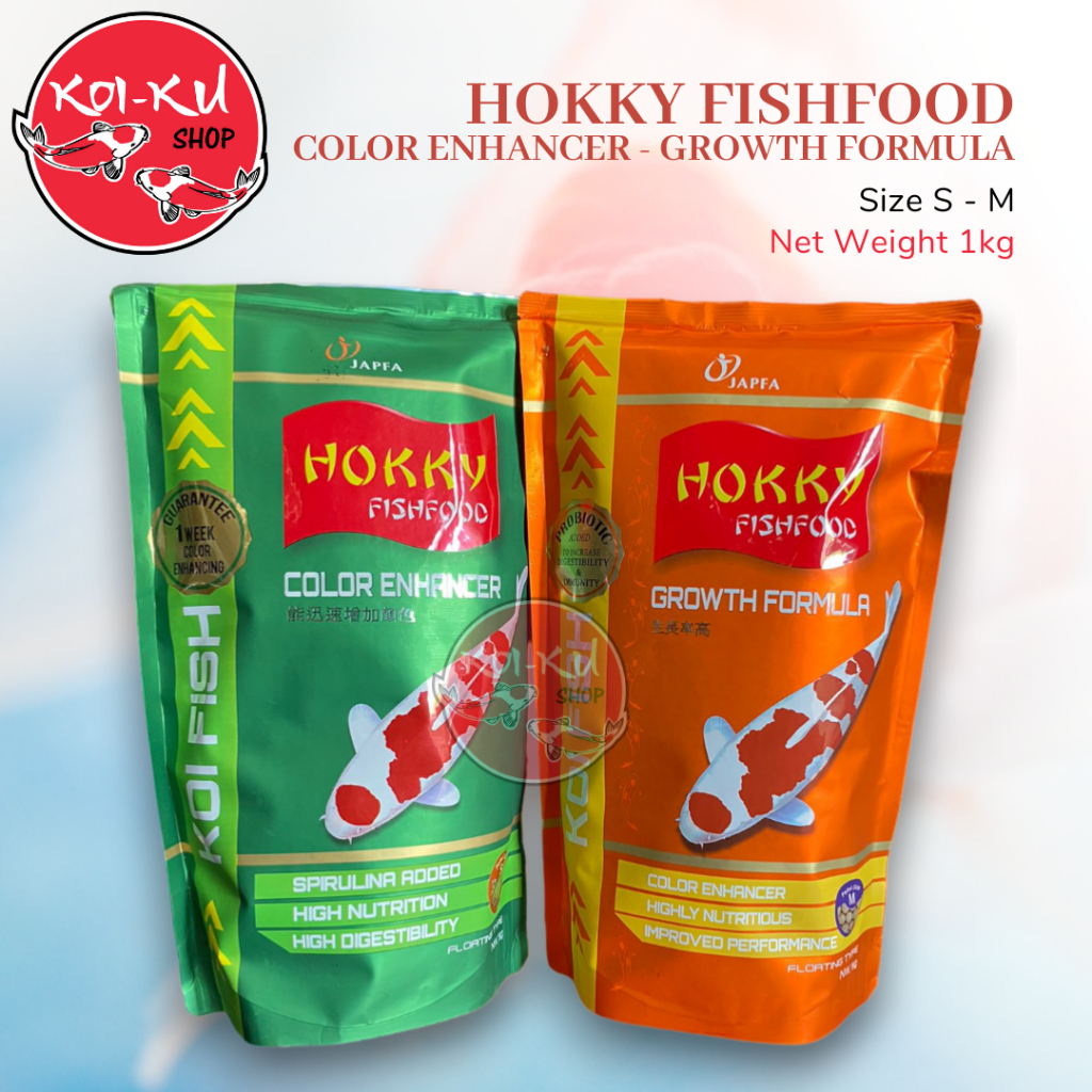 Hokky Growth - Hokky Wheat Germ - Hokky Color Enhancer Pakan Ikan Koi / pelet koi / makanan ikan