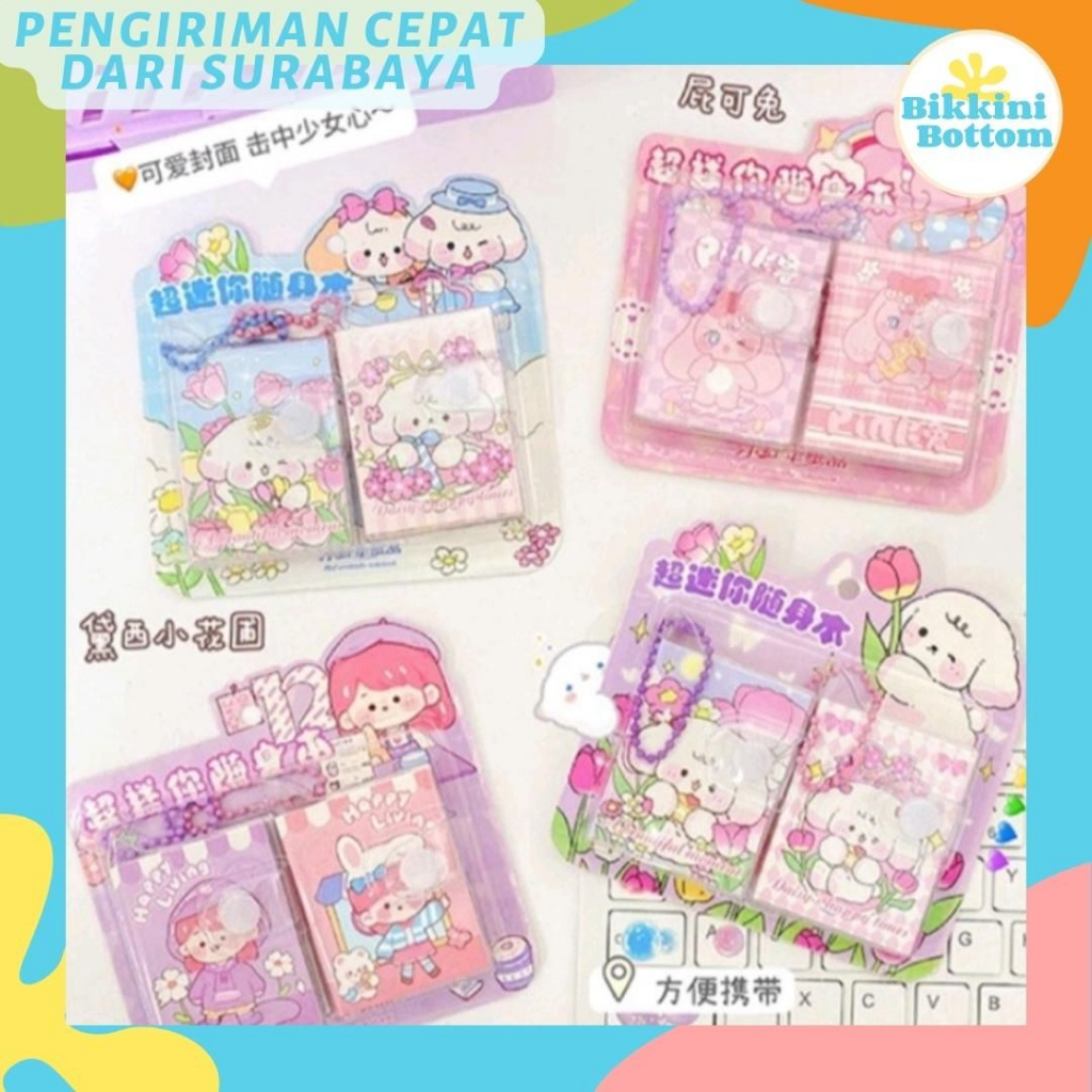 

Notebook MIni Pocket Note Memo Kecil 2pcs Buku Tulis Kecil NB39-853