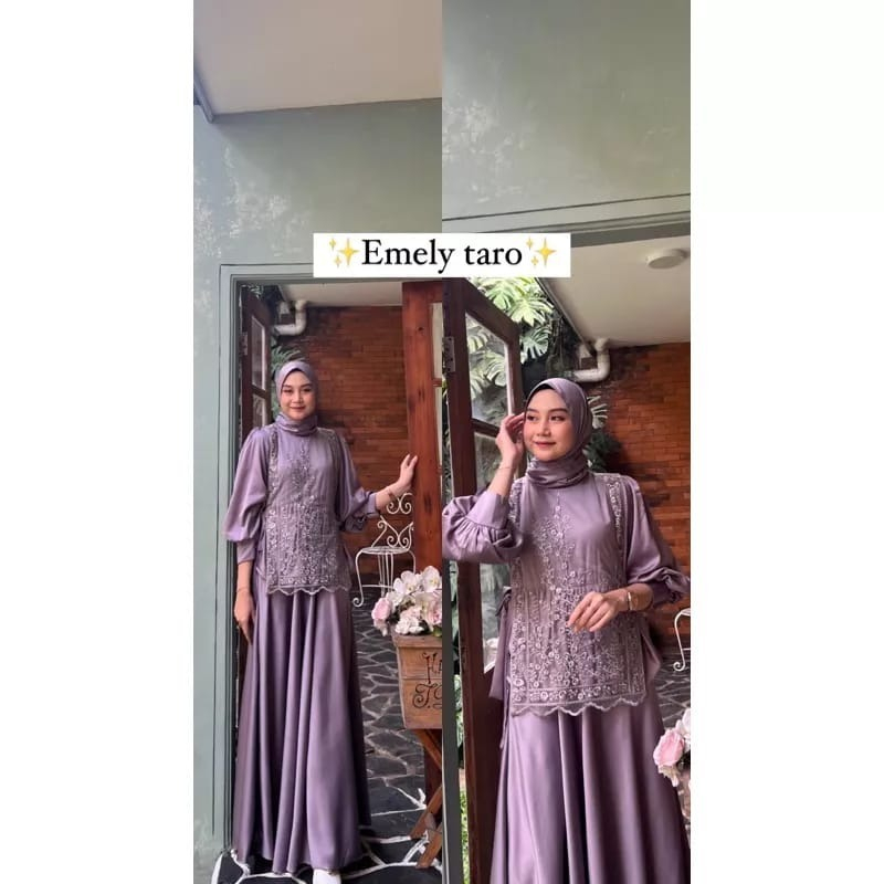 MEILI DRESS ( INNER + OUTER BROKAT ) BUSUI FRIENDLY / LONG DRESS KONDANGAN SILK PREMIUM WANITA