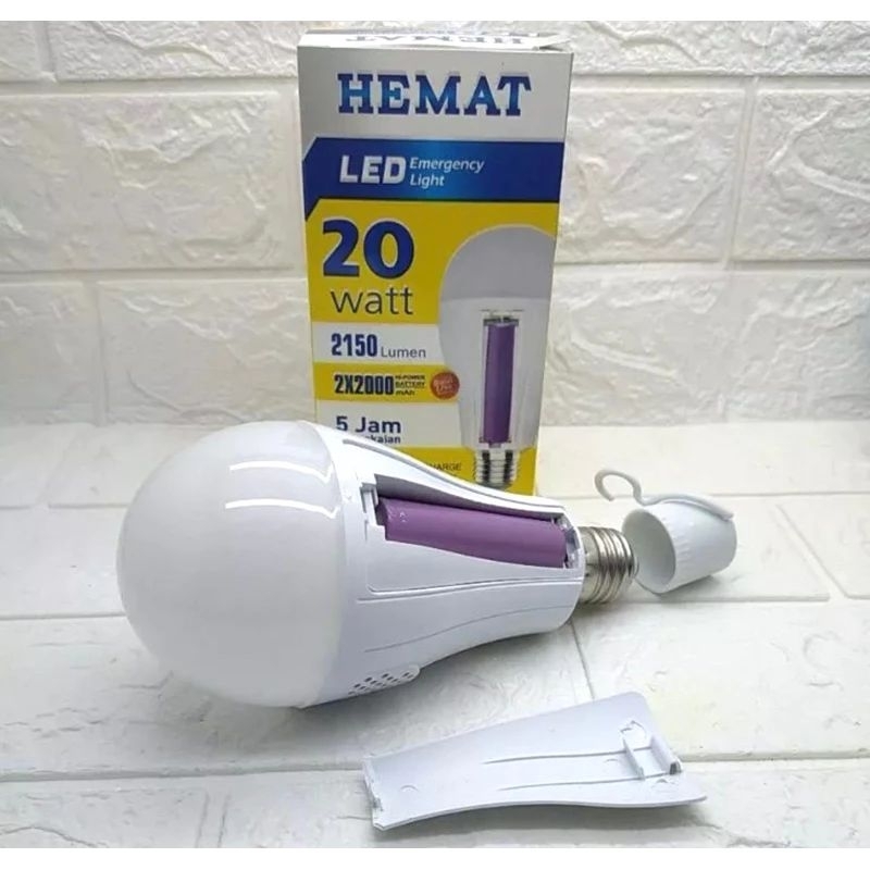 LED HEMAT EMERGENCY 20WATT / LAMPU EMERGENCY HEMAT / EMERGENCY HEMAT 20W / LAMPU 2 IN 1 / LAMPU AC/D