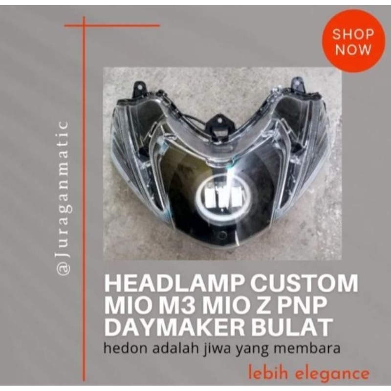 Headlamp Custom Reflektor Mio M3 Mio Z Daymaker Bulat Kualitas Terbaik