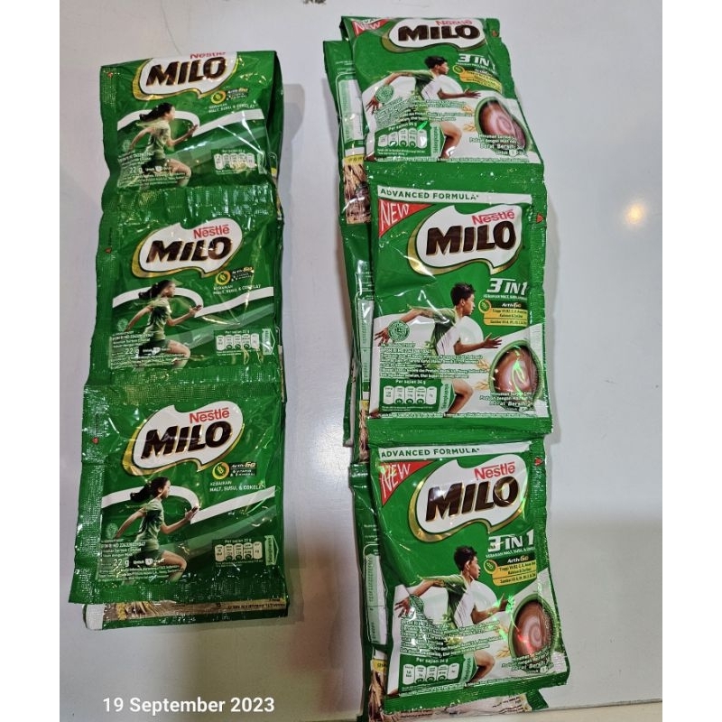 

Minuman Sachet Serbuk Susu Nestle Milo 22gr /Nestle Milo 3 in 1 34gr (10renceng)