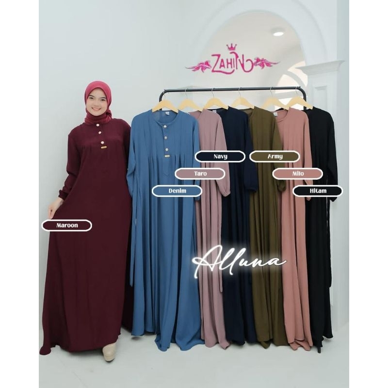 Alluna Dress By Zahin Collection // Dress terbaru ORI Zahin //