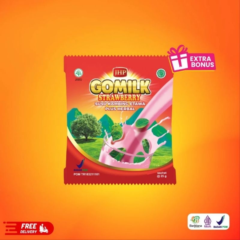 

Susu Kambing Etawa Gomilk Strawberry Kemasan 25gr 10 Sachet