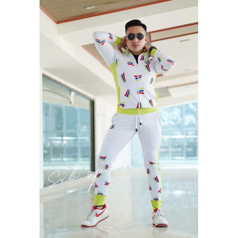 SXB SHINING WHOTE JACKET AND JOGER TERMIRAH