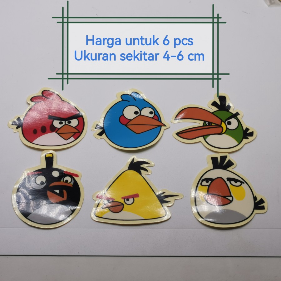 

Stiker sticker burung merah burung marah kecil impor