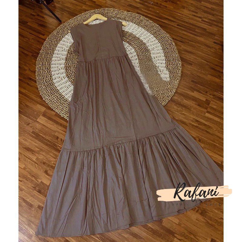 Inner Dress Wanita Rempel Sleeveless Tanpa Lengan Busui Friendly/ Inner Dress Rempel