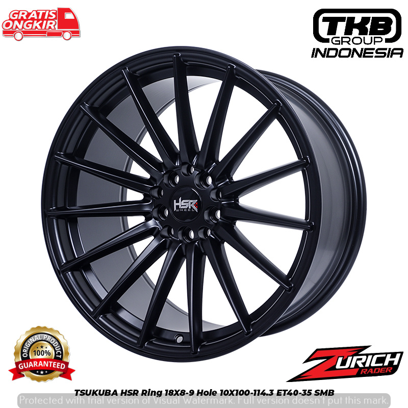 velg mobil lebar celong ring 18 HSR SHINJUKU Ring 18X8/9 pcd 10x100-114 offset 40/35 smb mobil camry