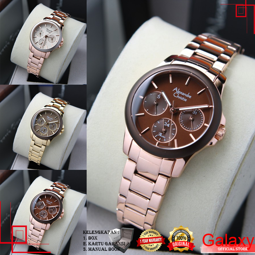 ALEXANDRE CHRISTIE JAM TANGAN WANITA  JAM TANGAN ORIGINAL JAM TANGAN ORI JAM ALEXANDER CHRISTIE WANI