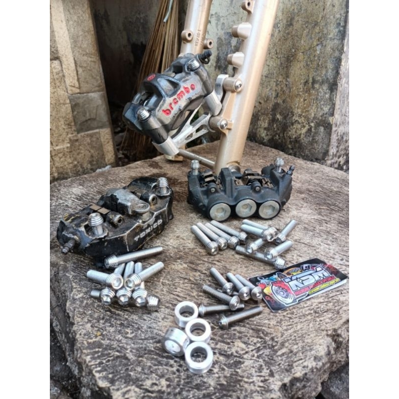 BAUT STAINLESS KALIPER CAKRAM/BAUT BREKET CAKRAM/BAUT STAINLESS KALIPER SHOK DEPAN