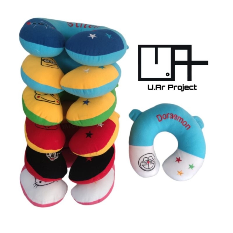 Bantal Leher Karakter Animasi / Bantal Leher Kartun Anak / Bantal Leher Lucu / Bantal Leher Halus Le