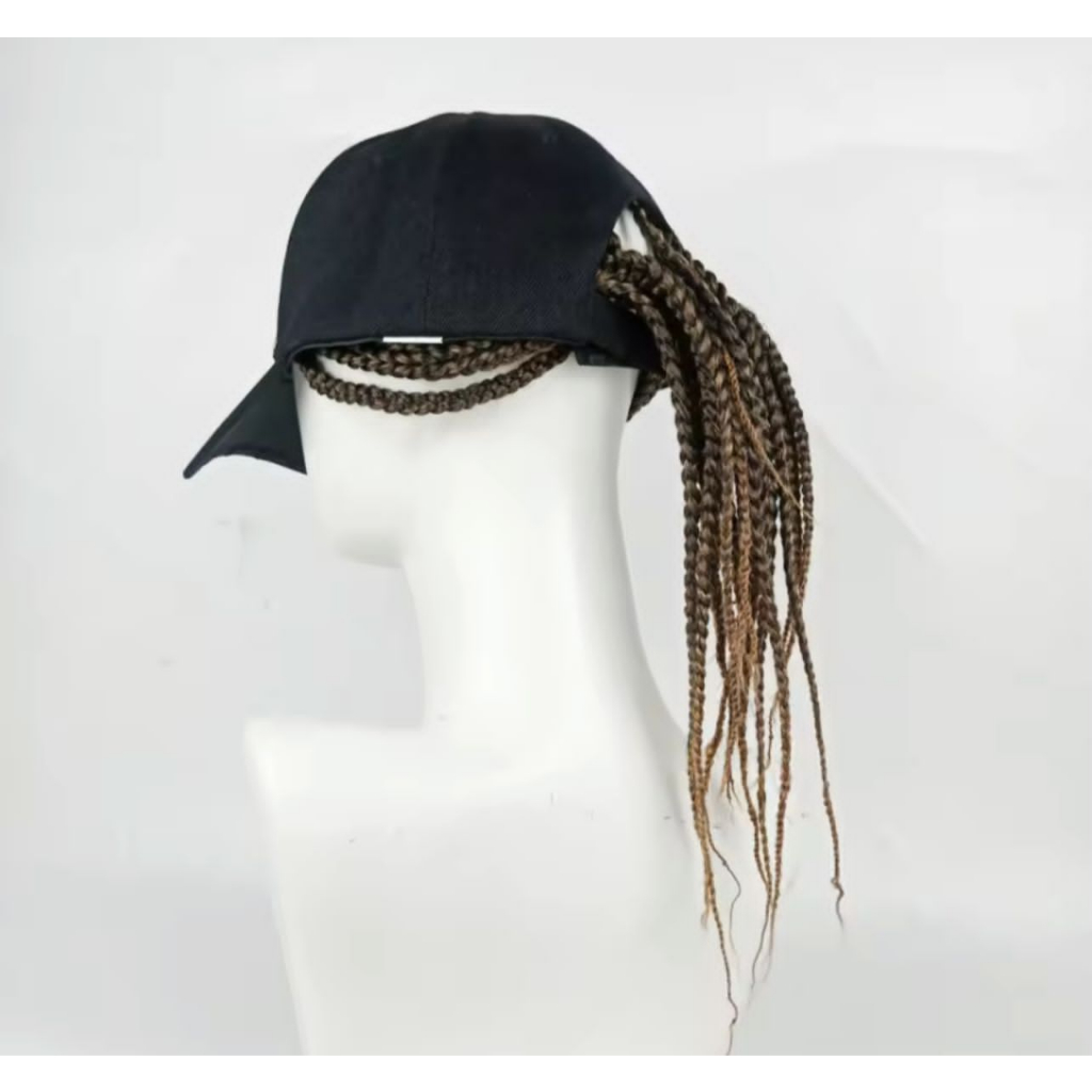 Wig topi pria kepang banyak