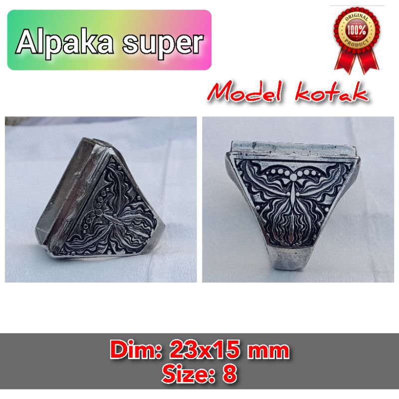 emban batu akik dan permata alpaka super alpaka model kotak.08