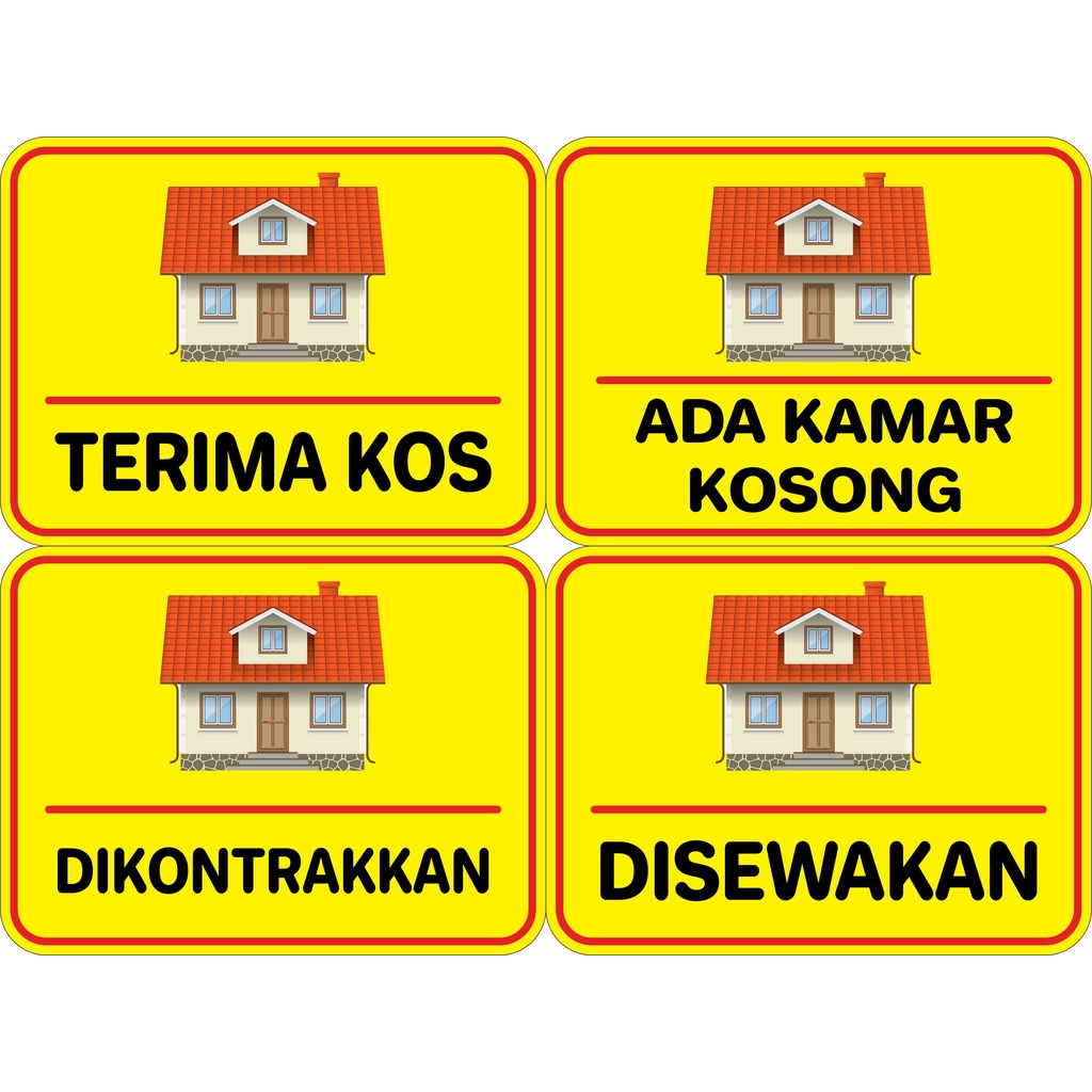 

STIKER VINYL TERIMA KOS, KAMAR KOSONG, DIKONTAKAN, DISEWAKAN ( DIJUAL SATUAN )
