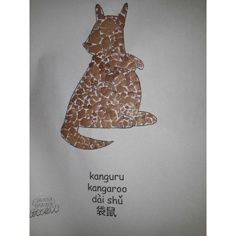 kolase dari cangkang telur ayam