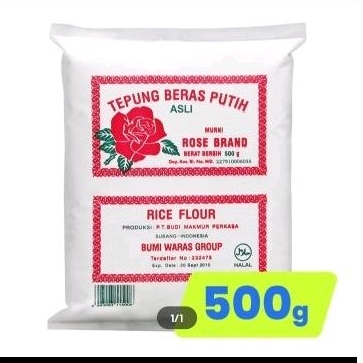 

Tepung Beras Putih Rose Brand 500 gram