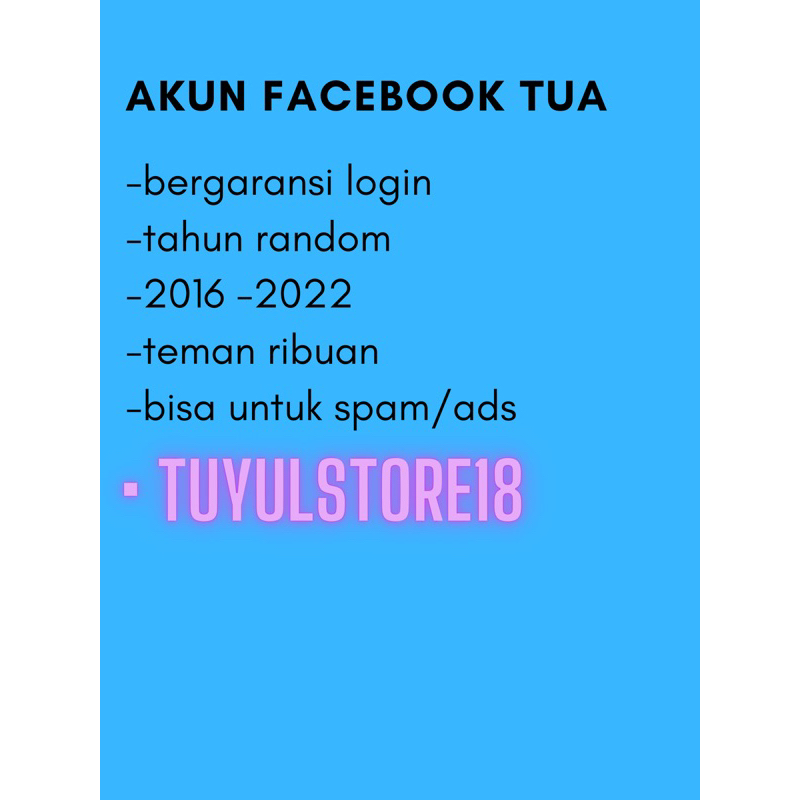 AKUN FB TUA Dan BARU