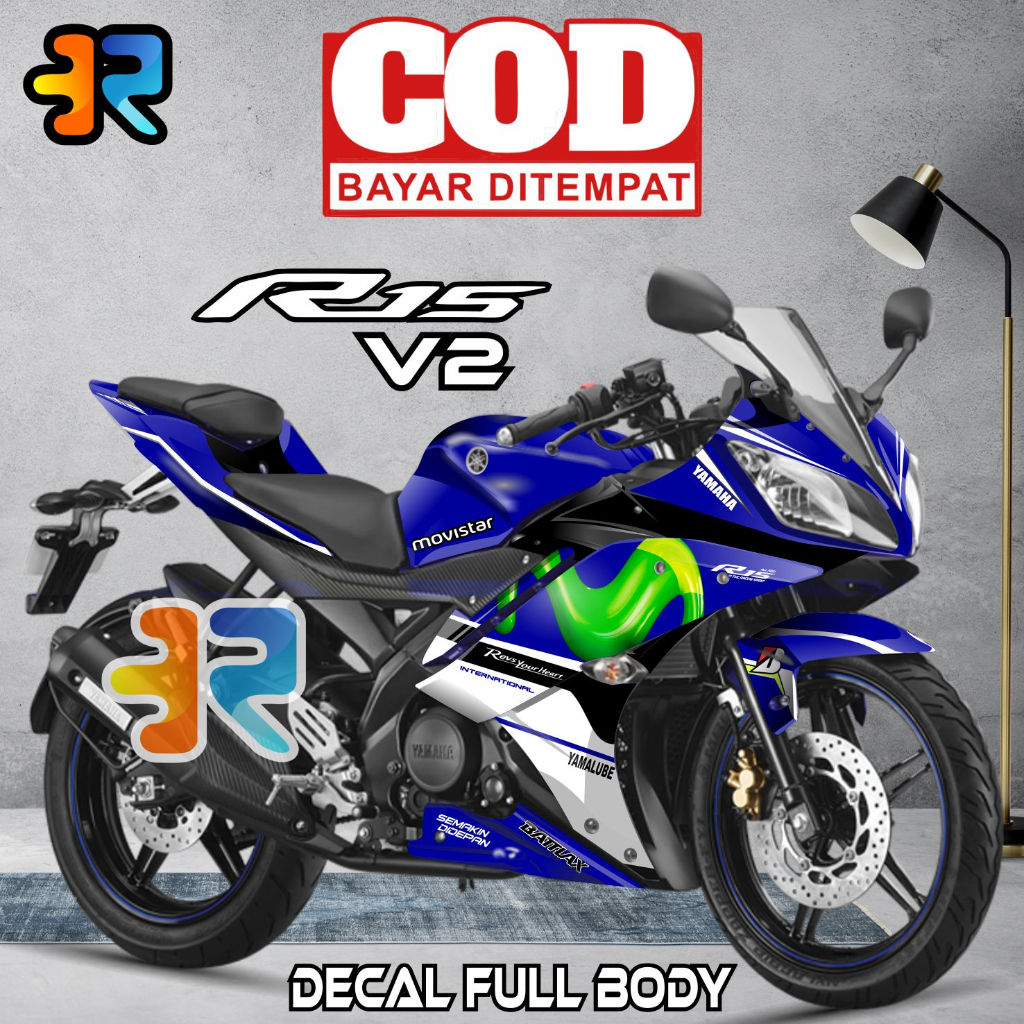 Decal R15 V2 Stiker Full Body Variasi Desain Movistar