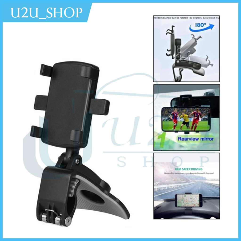 Holder Mobil Jepit HD35 - Car Holder Universal - Holder Spion Dashboard Mobil HD35