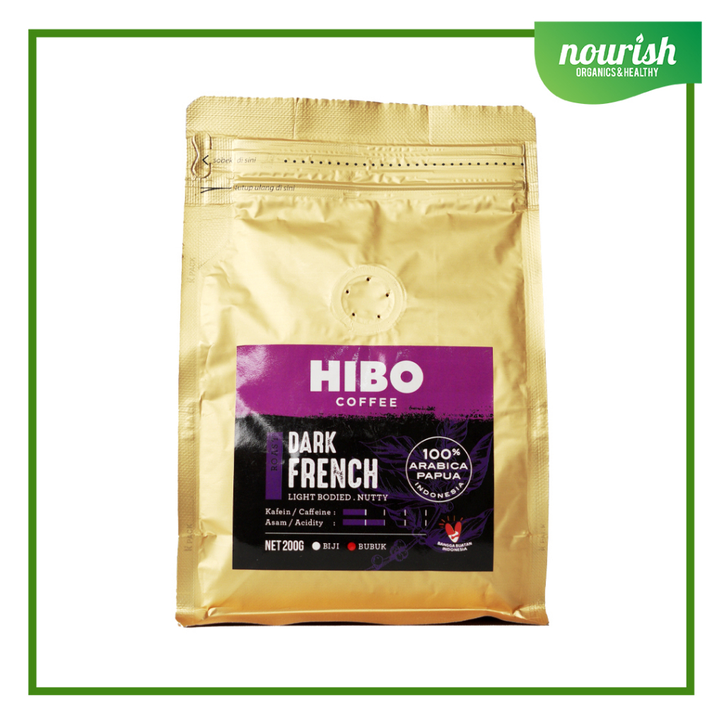 

Hibo, Organic Coffee Dark French 200gr