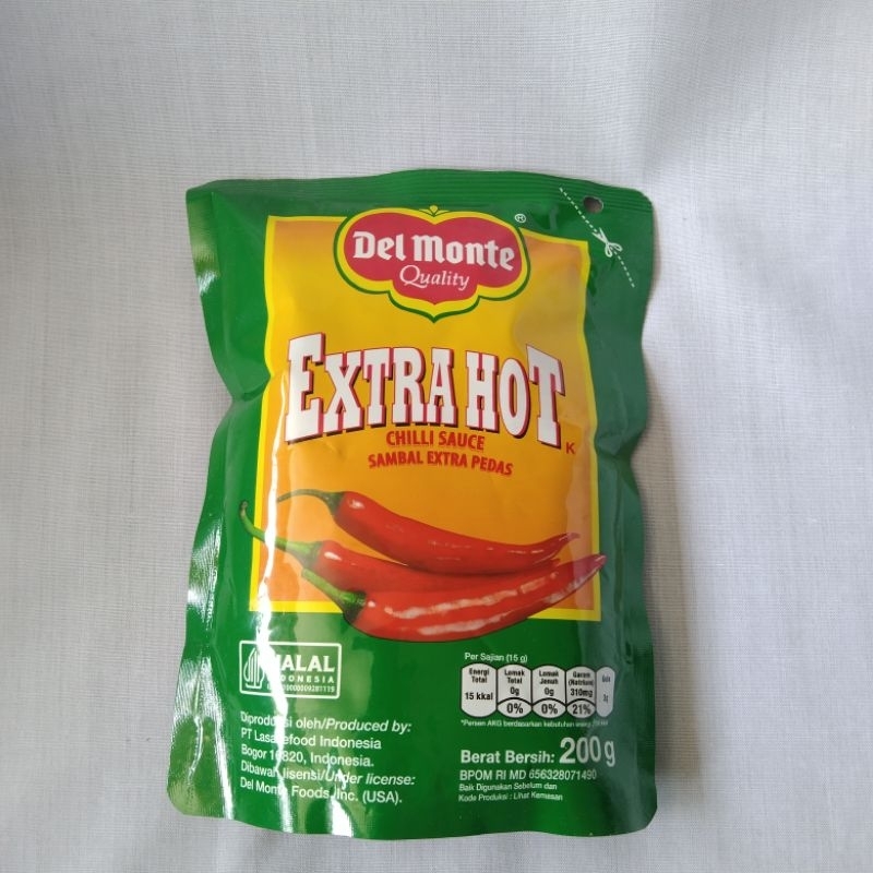 

Delmonte saus Extra hot Chili pouch 200g