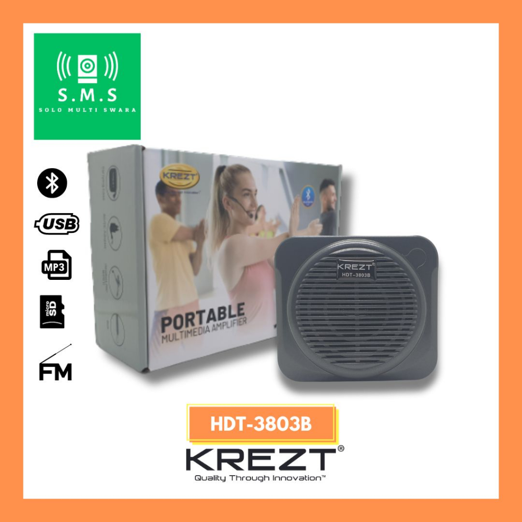 Speaker Tour Guide Waistband KREZT HDT-3803B Speaker Bluetooth