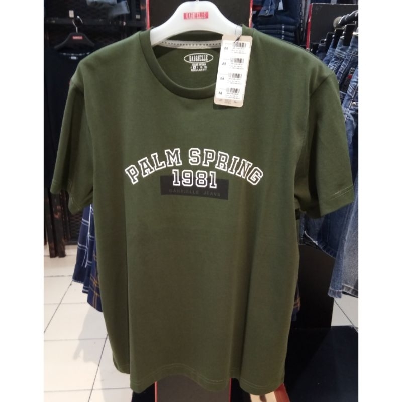 Gabrielle jeans original mens BBHC289J0923M Tshirt kaos oblong pria regular fit hijau