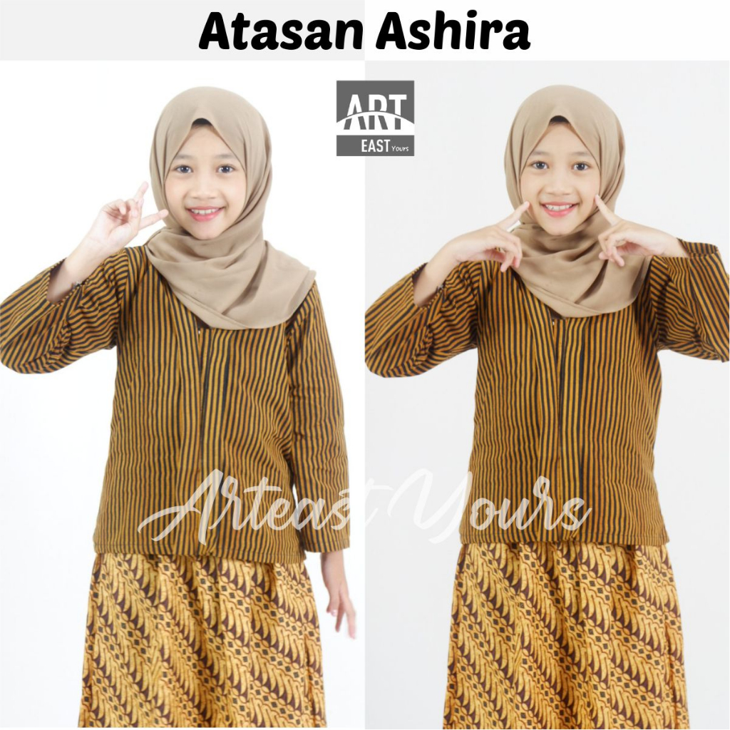 ASHIRA Model Baju Kartinian Lurik Anak Remaja Perempuan Usia 1-13 Tahun SD SMP SMA